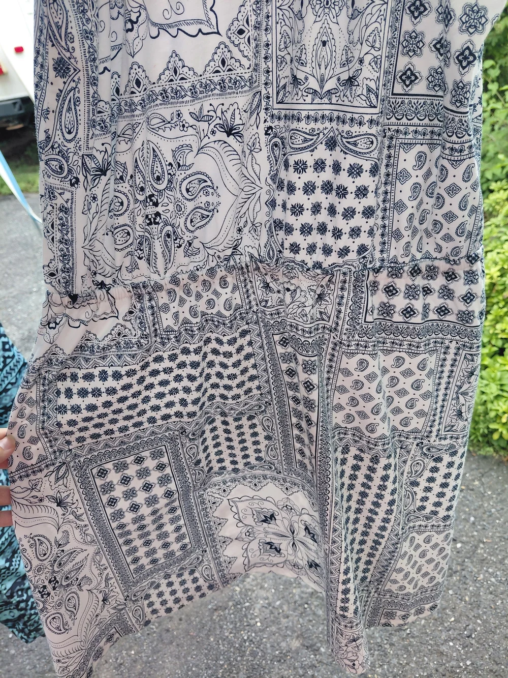 Children's Place White and Black Bandana-Print Maxi Dress